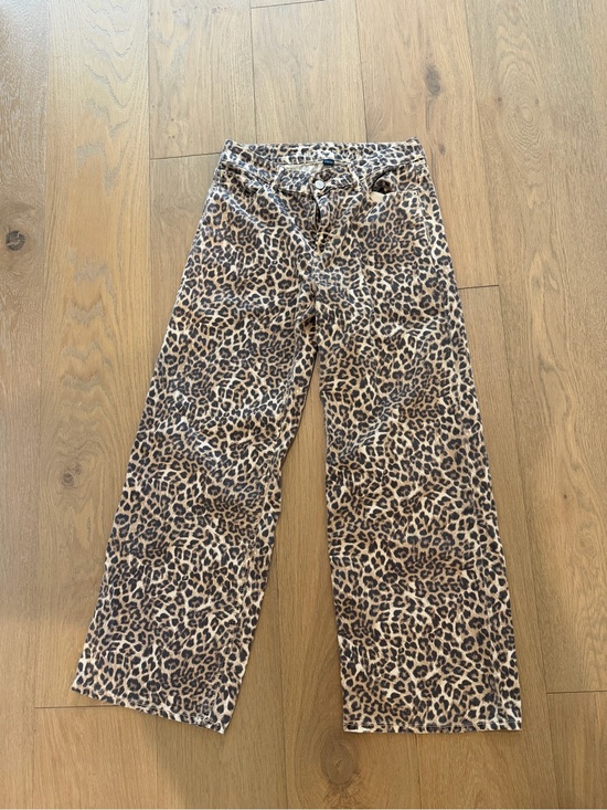 American Eagle Outfitters Denim - American Eagle Outfitters Leopard Print Wide Leg Jeans - Brown Black